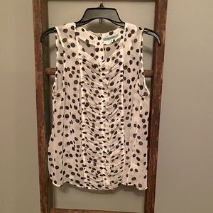 Pleione sheer blouse polka dot size Large